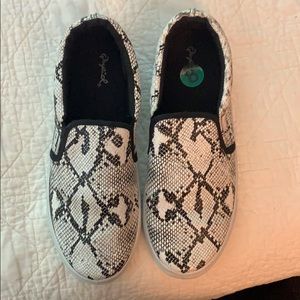 Snake Skin slip ons